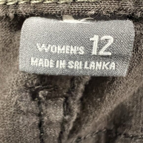 Eddie Bauer Womens Mini Corduroy Pants Size 12 Brown Slightly Curvy Straight - Picture 5 of 16